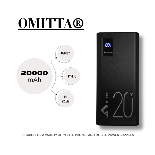 Turbo Charging Power Bank 20,000 mAh
